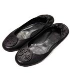 トリーバーチ TORY BURCH バレエシューズ フラット レザー 黒 ブラック 25.5cm ■WGA