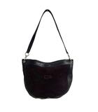 カルヴェン CARVEN ショルダーバッグ スエード 黒 ブラック ■GY99