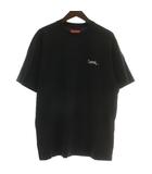 24SS Washed Tag S/S Top Tシャツ カットソー 半袖 クルーネック ロゴ 刺繍 S 黒 ブラック /XZ ■GY01