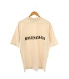 24SS STENCIL TYPE ロゴ ダメージ加工 Tシャツ カットソー 半袖 S アイボリー /AT ■OS