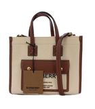 バーバリー BURBERRY LL MN POCKET DTL TOTE トートバッグ ショルダーバッグ 2WAY 白 茶 8044143 /KH