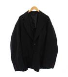 コムデギャルソンブラック COMME des GARCONS BLACK 24SS オーバーサイズポリ縮ジャケット テーラードジャケット L 黒 1M-J017 /KH