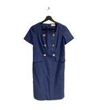 ハロッズ Harrods ワンピース ひざ丈 青 ブルー ■GY99