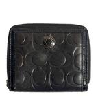 コーチ COACH 二つ折り財布 レザー 黒 ブラック ■GY99