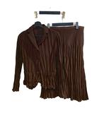 t.b ティービー センソユニコ セットアップ ジャケット スカート 40 茶 ブラウン ■GY99