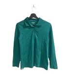ランズエンド LANDS' END ポロシャツ 長袖 M 緑 グリーン ■GY99
