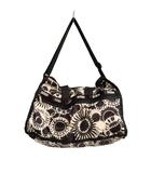 レスポートサック LesportSAC ボストンバッグ 総柄 白 ホワイト 黒 ブラック  ■GY99