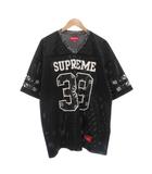 シュプリーム SUPREME 美品 25SS Bandana Football Jersey バンダナ フットボール ジャージー Tシャツ カットソー 半袖 XL メッシュ プリント ロゴ 黒 ブラック /AE ■GY40 ☆AA★