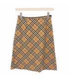 バーバリーズブルーレーベル Burberry's BLUE LABEL ヴィンテージ フレアスカート ひざ丈 ストレッチ ノバチェック柄 36 ベージュ /BB