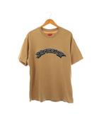 シュプリーム SUPREME 22ss Applique arc S/S Tシャツ カットソー 半袖 コットン100% ワッペン刺繍 ロゴ L ベージュ /ES ■