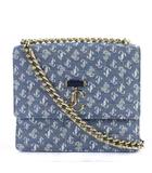 ジミーチュウ JIMMY CHOO 23SS VARENNE AVENUE QUAD デニムキルティング JCロゴ ショルダーバッグ 総柄 ゴールド金具 インディゴ  J000156607 /RM