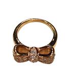 フォリフォリ Folli Follie 指輪 リボン 11号 ゴールドカラー ■GY99