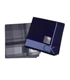 カルバンクライン CALVIN KLEIN タグ付き ハンカチ 2枚セット 紺 ネイビー グレー ■GY99