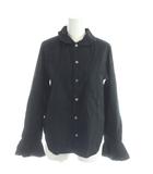 トリココムデギャルソン tricot COMME des GARCONS シャツ ブラウス 長袖 ラウンドカラー M 黒 ブラック TG-B016 AD2002 /MW