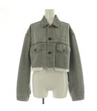 ミュウミュウ miumiu GWB148 24年 デニムブルゾンジャケット アウター コットン 36 グレー /NR ■OS ■SH