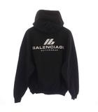 バレンシアガ BALENCIAGA 24AW Large fit hoodie プルオーバーパーカー スウェット 長袖 ロゴ 1 S 黒 ブラック 739024 /KH ☆AA★
