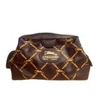 ロンシャン LONGCHAMP セカンドバッグ ポーチ ホース柄 茶 ブラウン ■GY99