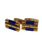 イヴサンローラン YVES SAINT LAURENT カフス 青 ブルー ゴールドカラー ■GY99