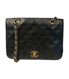 シャネル CHANEL マトラッセ 23 ココマーク ショルダーバッグ フルフラップ ラムスキン レザー プッシュロック チェーンショルダー 黒 ブラック
