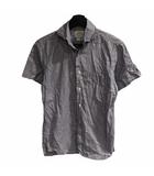 ユナイテッドアローズ UNITED ARROWS チェック シャツ 半袖 XS 青 ブルー ■GY06