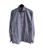 ヒューゴボス HUGO BOSS チェックシャツ 長袖 チェック柄 15 1/2 紫 パープル
