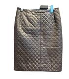 シャネル CHANEL レザー スカート マトラッセ ココマーク ラムレザー 38 茶 ブラウン P26804V00014