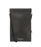 メゾンマルジェラ Maison Margiela ショルダーバッグ コンパクト レザー ロゴ プリント ワンポイント ワンカラー 黒 ブラック /BB
