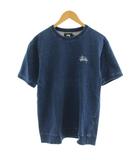 ステューシー STUSSY Tシャツ カットソー 半袖 デニム ロゴ M 青 ブルー /AN74