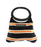 マルニ MARNI マーケット MARKET ボート BOAT ハンドバッグ オレンジ 黒 ブラック 白 ホワイト BOMH0003Q0 /AN35