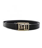 グッチ GUCCI ダブルG バックル ベルト レザー 黒 790232 /BM35 ■OH
