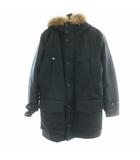 マッキントッシュ ロンドン MACKINTOSH LONDON モッズコート ダウンライナー フード付き ラクーンファー ウール 裏地チェック L 紺 ネイビー G1C03-201-28 /MW