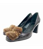 トゥー&コー TO&CO. 美品 パンプス レザー ゴールド金具 茶 ブラウン 36 約23㎝
