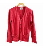 ナノユニバース nano universe ニットカーディガン 赤 レッド M