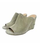 アグ オーストラリア UGG australia ライブリー 1019894 サンダル ウェッジソール スエード カーキ 23.5cm ■MET1