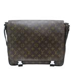 ルイヴィトン LOUIS VUITTON モノグラム マカサー クラレンス M40936 ショルダーバッグ メッセンジャーバッグ クロスボディ 茶 ブラウン 系 0806