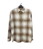 ユニクロ UNIQLO フランネルチェックシャツ レギュラーカラー 茶 ブラウン M