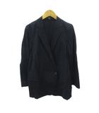 セオリー Theory 美品 テーラードジャケット ダブル コットン 0 紺 ダークネイビー 0926 ■YHS4