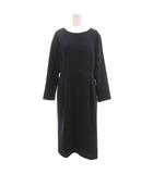 プラステ PLST ワンピース ロング 長袖 無地 L 紺 ネイビー /YJ ■YHS16