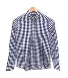 サイコバニー Psycho Bunny ギンガムチェックシャツ 0 長袖  紺 ネイビー 白 ホワイト /GV ■YHS16