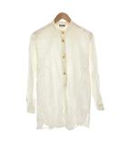 ジョルジオアルマーニ GIORGIO ARMANI シャツ 38 長袖 白 ホワイト バンドカラー /AE ■YHS10