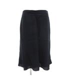 ジョルジオアルマーニ GIORGIO ARMANI フレアスカート 38 ひざ丈 ストライプ シルク混 紺 ダークネイビー /AE ■WY