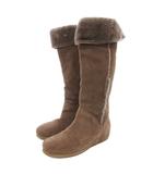 セオリー Theory ロングブーツ ムートン スエード 36 茶 ブラウン /GV ■YHS13