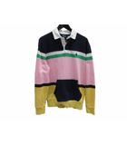 トレーナー スウェット 裏起毛 マルチボーダー ロゴ M