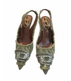 パンプス デニム 22SS グレン・マーティンス