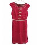 トッカ TOCCA ワンピース ひざ丈 ノースリーブ マゼンダ 2