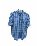 チャップス CHAPS シャツ 半袖 チェック ブルー L
