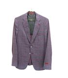 イザイア ISAIA ジャケット 上着 ウインドウペン パープル 50 8R