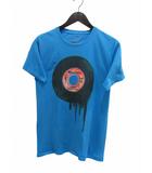 チャンピオン CHAMPION Tシャツ 半袖 レコード 綿 コットン ブルー S
