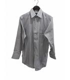 ランバン LANVIN シャツ 長袖 ストライプ グレー 綿 38/78