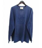グッチ GUCCI Tシャツ 長袖 581903 刺繍 ネイビー 綿 Lサイズ